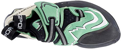 La Sportiva 20F704000, Zapatos de Escalada Niña, Multicolor (Jade Green/White 000), 35 EU