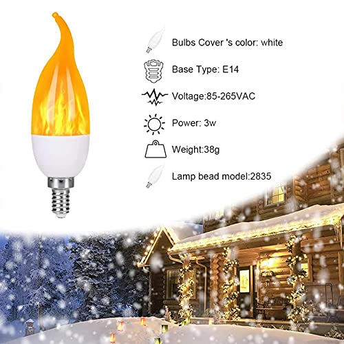 Lámpara De Vela LED 9W E27 E14 E12 Bombilla De Llama 85-265V LED Flame Effect Fire Light Bulbs Parpadeo De La Decoración De Emulación Lámpara LED,Long,E27