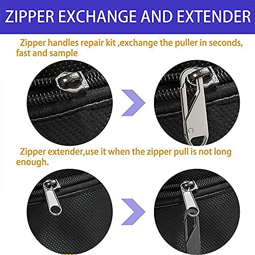 laoonl Zipper Puller – Extractor Zipper Puller 4/8 piezas Universal Metal Zipper Repair Kit para lavandería, bolsa de zapatos en general