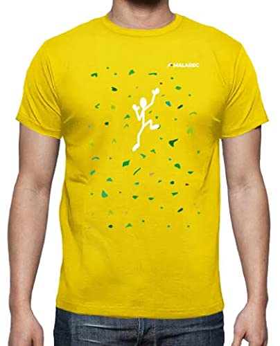 latostadora Camiseta Manga Corta Escalador para Hombre - Amarillo Limón XXL - Ref. 1609616-P