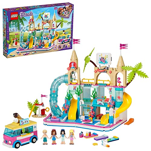 LEGO 41430 Friends Parque Acuático Summer FunJuguete de Construcción de Parque de AtraccionesRegalos para Niñas y Niños 8 Años