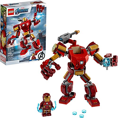LEGO Marvel Avengers Iron Man Mech 76140 Kids’ Superhero Mech Figure, Building Toy with Iron Man Mech and Minifigure, New 2020 (148 Pieces)