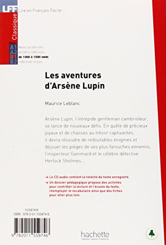 Les Aventures d'Arsène Lupin + CD audio MP3 (B1): AVENTURE ARSENE LUPIN +CD AU MP3 LFFB1: Niveau B1 (LFF (Lire en français facile))