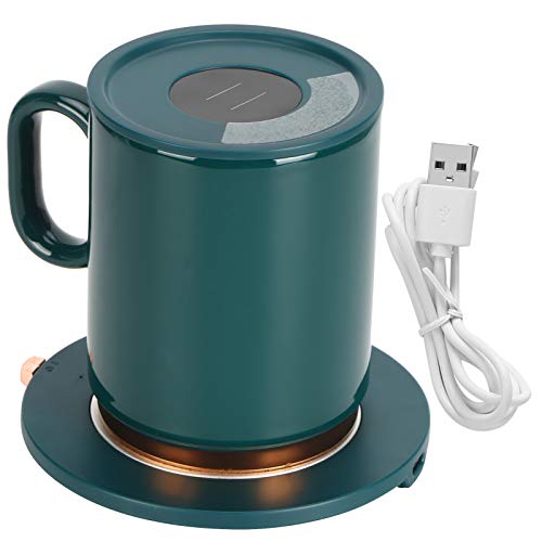 Les-Theresa Calentador de Tazas de café USB Digital 55 ℃ Estera termostática de Calentamiento de Leche para Oficina en casa Verde