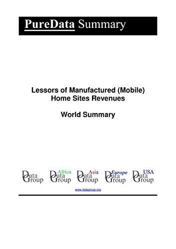 Lessors of Manufactured (Mobile) Home Sites Revenues World Summary: Market Values & Financials by Country (PureData World Summary Book 2581) (English Edition)