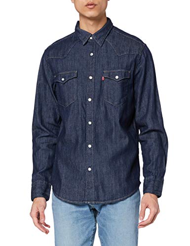 Levi's Barstow Western Standard Camisa, Blue (Red Cast Rinse Marbled T2 H2 19 0000), Medium para Hombre