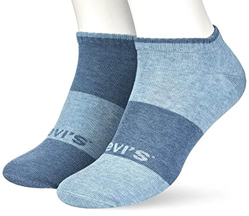 Levi's Based Dying Low Cut Socks Calcetines Corte bajo de teñido a Base de Plantas, Blue Combo, 43 Regular Unisex Adulto