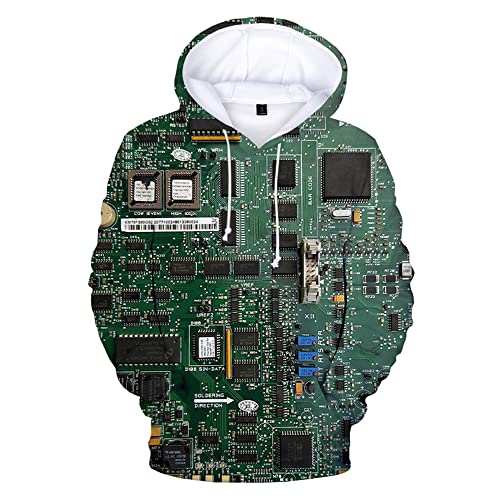 LiuPinp Jersey Hombre con Chip Electrónico 3D Estampado Digital Sudadera con Capucha Hombre Moda Informal Ropa Calle Holgada Cómoda Hombre Sudadera Hombre WI-0906 M