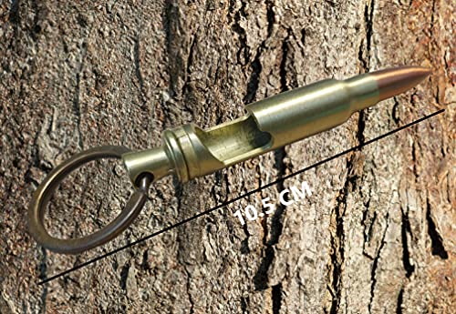 Llavero abrebotellas con forma de bala de latón y cobre, idea de regalo