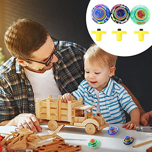 Luces giratorias para niños, giroscopio, giroscopio, giroscopio, giroscopio con luz LED, juguetes para niños (3 unidades)