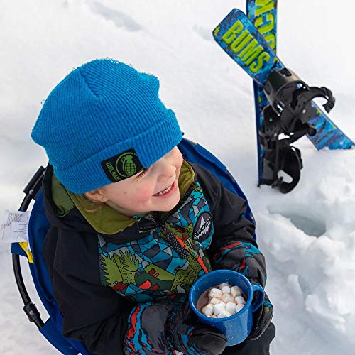 Lucky Bums - Esquís de plástico para niños, Infantil, Snow Plastic, Green/Black Graphic, 70 cm