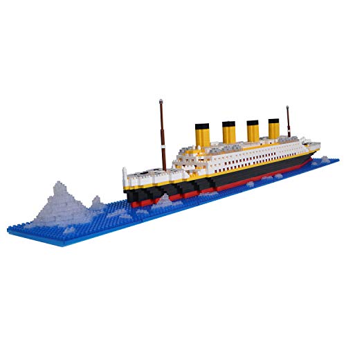 LULUFUN Titanic Ship Model Building Block Set, DIY Mini Building Blocks Toys, Juguete Educativo, Regalo para Adultos y niños (1860 Piezas)