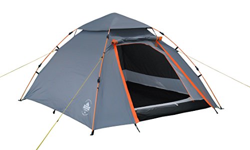 Lumaland Tienda de campaña Abovedada Light Pop Up Ligera para 3 Personas Camping Acampada Festival 215 x 195 x 120 cm Gris