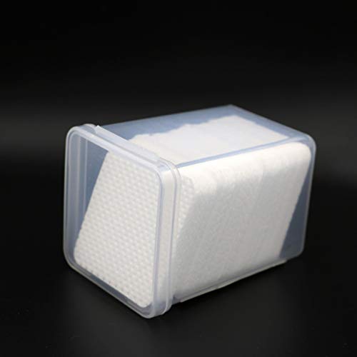 Lurrose 1 caja de almohadillas de limpieza de esmalte de uñas de algodón toallitas para quitar las uñas almohadillas de limpieza de extensión de pestañas limpiador de pegamento de algodón