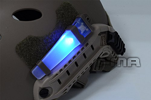 Luz estroboscópica LED VLA V-Lite E-LITE de seguridad con velcro para casco (color azul, verde, rojo), linterna para airsoft, actividades al aire libre, caza, acampada, verde