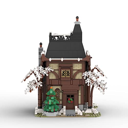 LYMHGHJ Modelo de casa Medieval navideña, 1977 Piezas Calendario de Adviento de Navidad 2021, Juguete de Navidad DIY Regalo Creativo Compatible con Lego Navidad 2021