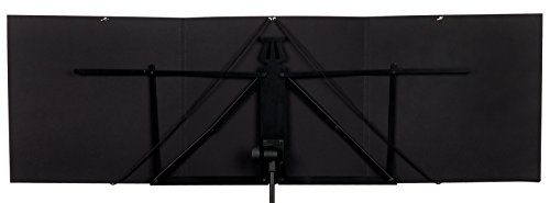 Magic Music Board Carpeta XXL para 5 partituras, A4, 35 x 100 cm, color negro, carpeta de música plegable para bandas, orquesta y piano, para jugar sin interrupciones