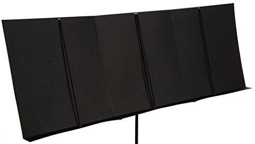 Magic Music Board Carpeta XXL para 5 partituras, A4, 35 x 100 cm, color negro, carpeta de música plegable para bandas, orquesta y piano, para jugar sin interrupciones