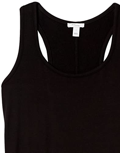 Marca Amazon - Daily Ritual - Maxi vestido de algodón terry súper suave y espalda cruzada, para mujer, Negro, US S (EU S - M)