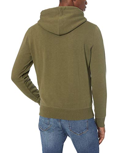 Marca Amazon - Goodthreads – Sudadera con capucha de forro polar para hombre, Verde (olive), US L (EU L)