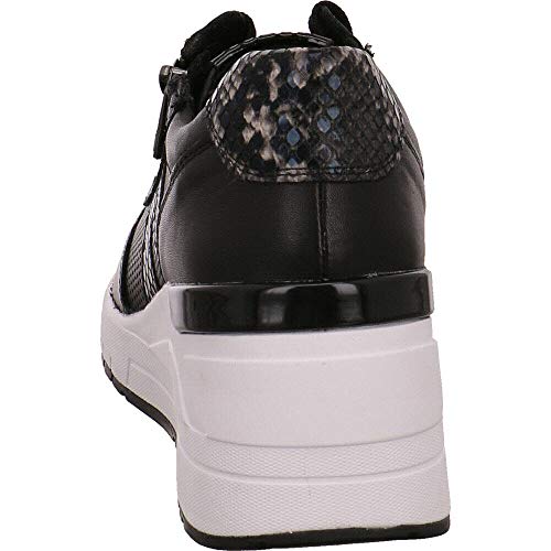 MARCO TOZZI by Guido Maria Kretschmer 2-2-83701-25 Leder Sneaker, Zapatillas Mujer, Peine Negro, 39 EU