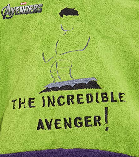 Marvel Avengers Bata Para Niños Superhéroes Hulk Capitán América, Batas de Estar Por Casa Ropa de Dormir, Personajes Comics, Regalos Originales Niños Adolescentes (13/14 años, Hulk)