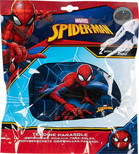 Marvel Spiderman Side SUNSHA - Toldo Lateral para Coche Individual con diseño de Spiderman para Hombre y niño