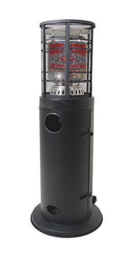 MaxxGarden Calefactor De Patio - Calefactor de gas moderno para camping - Calefactor de jardín con bombona de gas - Calefactor de patio - Antracita