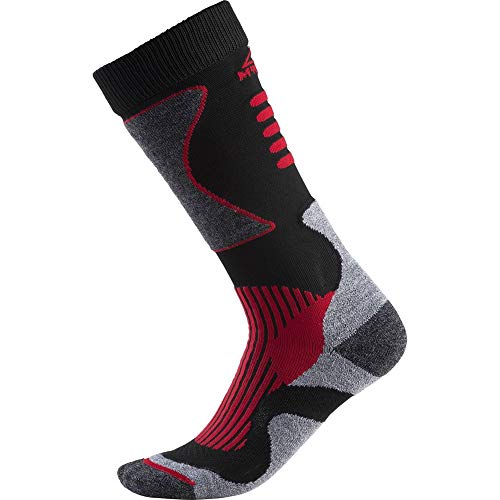 McKinley New Nils - Calcetines de esquí unisex, Unisex, 205259, negro /rojo, Size 42-44