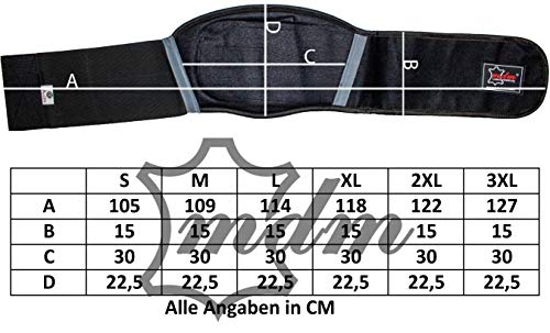 MDM Faja lumbar para motocicleta, flexible, elástica, con cierre de velcro ancho, tallas S - 3XL (2XL)