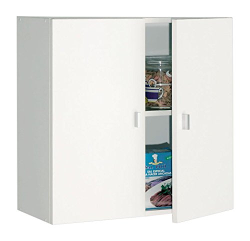 Meka-Block K-8001 - Mueble de colgar con dos puertas, 60 x 60 x 26.5 cm, color blanco
