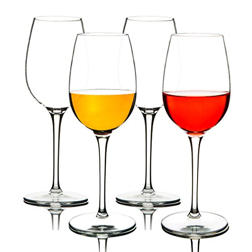 MICHLEY Irrompible Copas de Vino Tinto, 100% Tritan-plástico Copas Vino Cristal, 355 ML BPA y EA Gratis Vaso de Vino Conjunto de 4