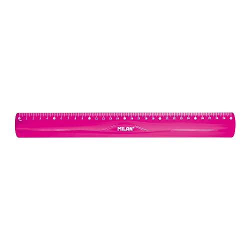 Milan 353801P - Regla, 30 cm, color rosa translúcido