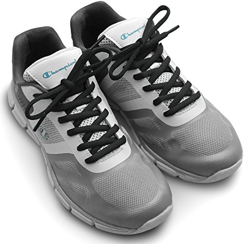 Miscly Cordones Ovalados [3 Pares] Para Todo Tipo de Zapatos y Zapatillas – Diámetro 6 mm (137 cm, Negro)