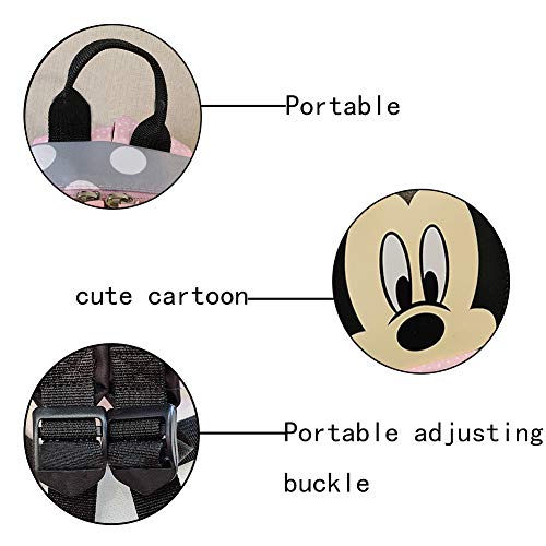 Mochilas Escolares - WENTS Material Escolar para Niñas Mochila Infantil con Minnie Mouse en Diseño 3D Mochila Rosa de Gran Capacidad Regalos Originales para Niñas