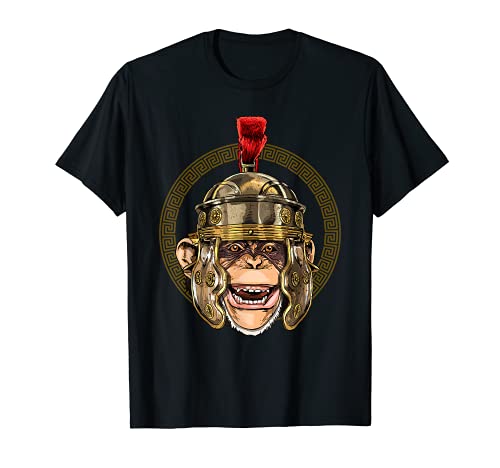 Mono en casco romano Centurion Legionario Monos Amante Camiseta