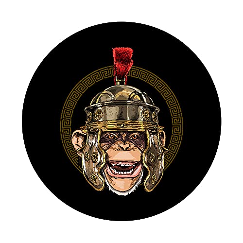 Mono en casco romano Centurion Legionario Monos Amante PopSockets PopGrip Intercambiable