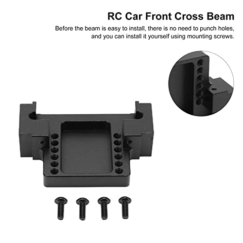 Montaje de Camión RC a Escala 1/14, Viga Transversal Delantera de Coche RC Móvil Fácil de Instalar Aleación de Aluminio para Camión RC(Negro)