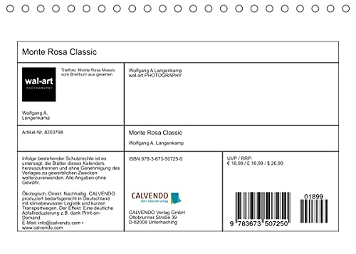 Monte Rosa Classic - Die klassische Tour um das Monte Rosa Massiv (Tischkalender 2022 DIN A5 quer): Bergsteigen auf klassischer Route durch das Monte Rosa Massiv. (Monatskalender, 14 Seiten )