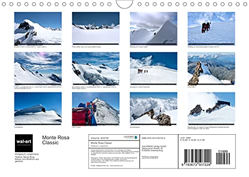 Monte Rosa Classic - Die klassische Tour um das Monte Rosa Massiv (Wandkalender 2022 DIN A4 quer)