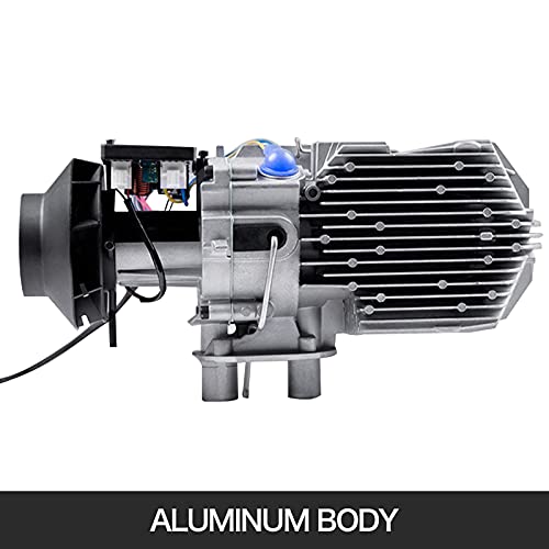 Mophorn Calentador de Diesel 12V 2KW / 3KW Calentador de Aire de Diesel de Alumnio con Interruptor LCD Calefación Estacionaria para Coches para Camión Furgonetas RV Vehículos (2KW + 1 Salida de Aire)