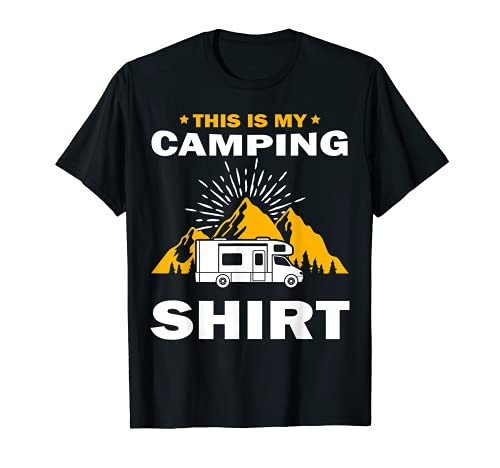 Motorhome Vacation Pitch Camping Camper Caravan Camiseta
