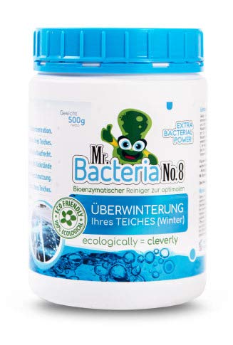 Mr. Bacteria No. 8. Limpiador bio-enzimático para un CUIDADO INVERNAL ÓPTIMO DE SU ESTANQUE (INVIERNO) 500 g (1)