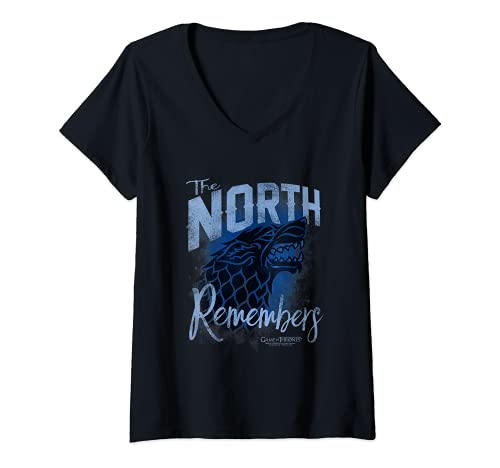 Mujer Game of Thrones The North Remembers Camiseta Cuello V
