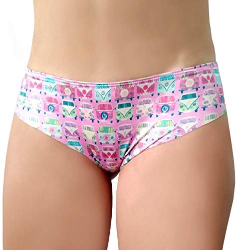 "N/A" Braga Bikini Traje de baño de Mujer/Corte brasileña sin Costuras Corte Laser/Ropa Moda Mujer (Pink Van, S-M)