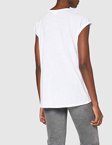 NAME IT Nmmathilde S/S Loose Long Top Noos Camiseta, Blanco (Bright White Bright White), XL para Mujer
