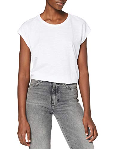 NAME IT Nmmathilde S/S Loose Long Top Noos Camiseta, Blanco (Bright White Bright White), XL para Mujer