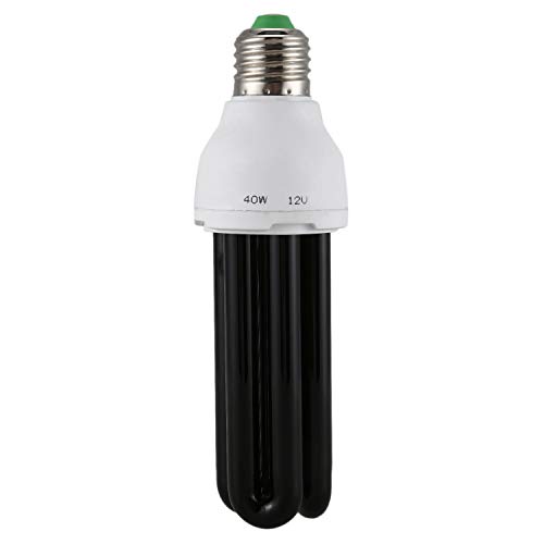 Nephit E27 40W UV Ultraviolet Fluorescent Blacklight CFL Ampoule Lampe 220V Forme: Droite Puissance Wattage: 40W DC 12V