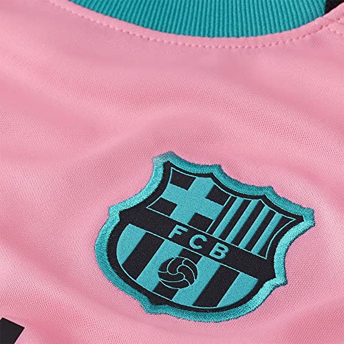 NIKE FC Barcelona Temporada 2020/21-FCB Y NK BRT STAD JSY SS 3RCK7882-654 Camiseta Tercera Equipación, Niño, Pink Beam/Black Full Sponsor, M