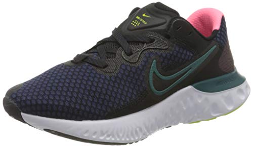Nike Renew Run 2, Zapatillas para Correr Mujer, Azul Black Blackened Blue Dk Teal Green Sunset Pulse Cyber, 36.5 EU